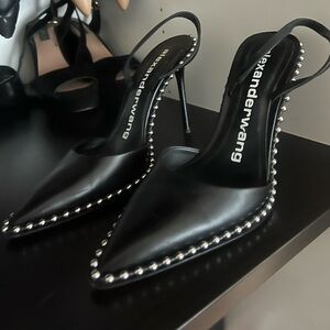 Alexander wang black pump worn 2 times